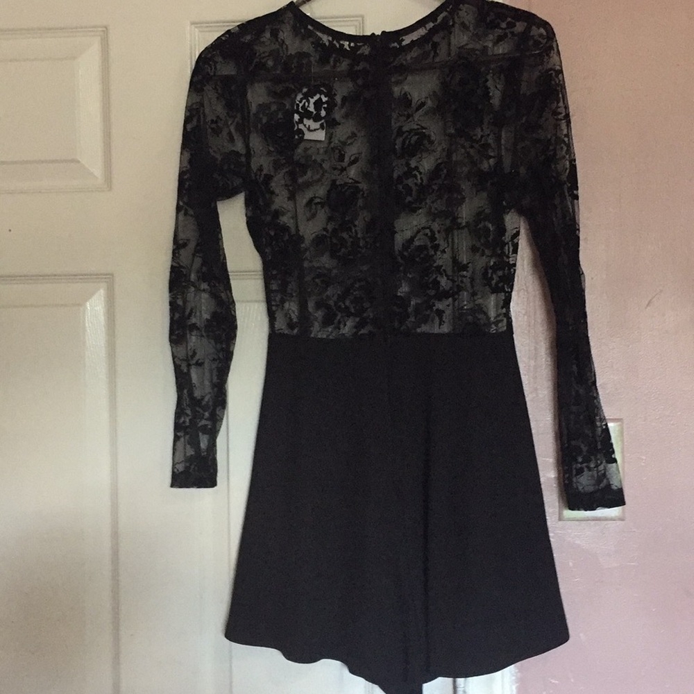 NEW Black lace romper - Picture 3 of 5